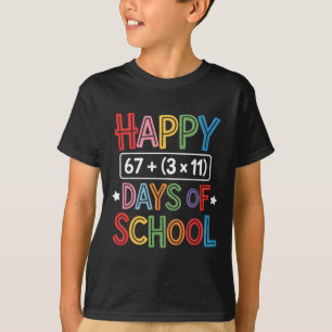 Camiseta Feliz 100 Dias De Escola Equação Matemática Profes
