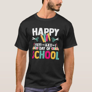Camiseta Feliz 100 Dias De Escola Fórmula De Matemática Pro
