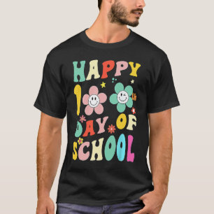 Camiseta feliz 100 Dias De escola groovy 100º dia escolar T