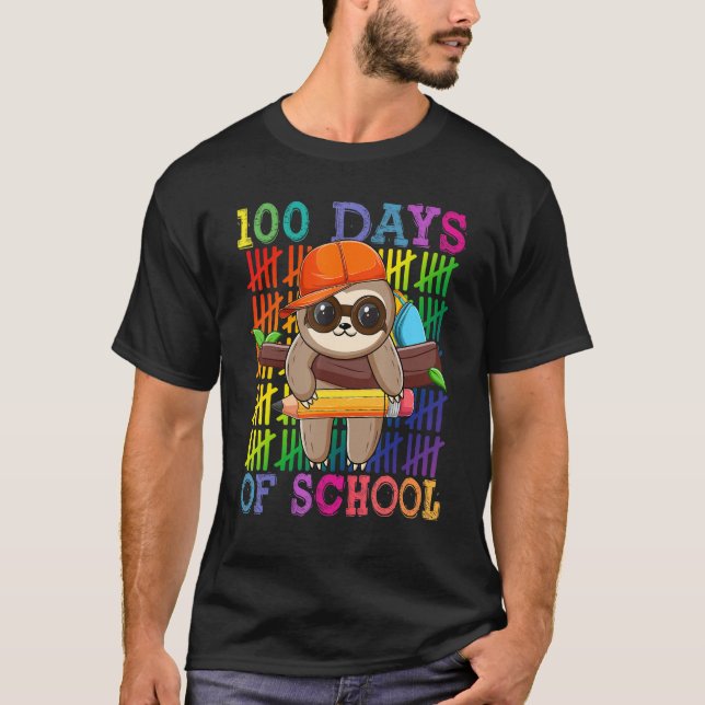 Camiseta Feliz 100 Dias De Escola Lama Feliz 100º D (Frente)