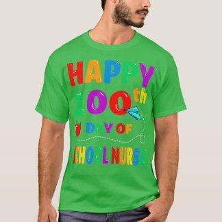 Camiseta Feliz 100 Dias De Escola Para Enfermeira Professor