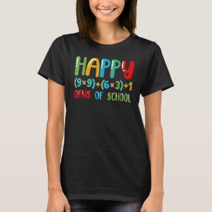 Camiseta Feliz 100 Dias De Escola Para Estudantes Adora Mat