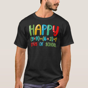 Camiseta Feliz 100 Dias De Escola Para Estudantes Amam Mate