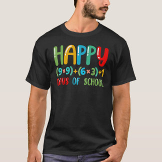 Camiseta Feliz 100 Dias De Escola Para Estudantes Amam Mate
