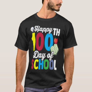 Camiseta Feliz 100 dias de escola para um professor