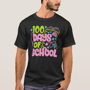 Camiseta Feliz 100 Dias De Escola Professor Aluno 100 Dias