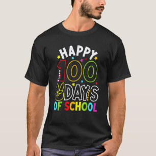 Camiseta Feliz 100 Dias De Escola Professor Criança 100º Di