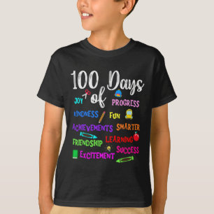Camiseta Feliz 100 Dias De Escola Professor Criança Menino 