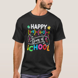 Camiseta Feliz 100 Dias De Escola Professor De Matemática 1