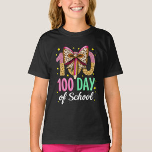 Camiseta Feliz 100 Dias de Escola Professores Laço Rosa Fof