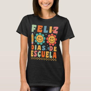 Camiseta Feliz 100 Dias De Escuela Groovy 100 Dias Espanha