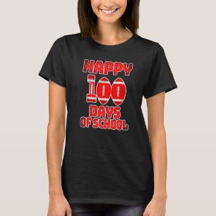 Camiseta Feliz 100 Dias De Estudante De Futebol Escolar São