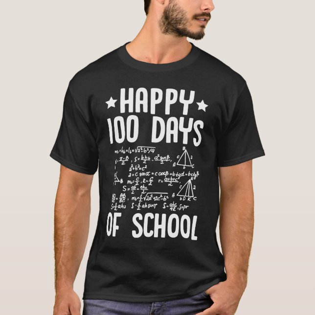 Camiseta Feliz 100 Dias De Formação De Professores De Matem (Frente)