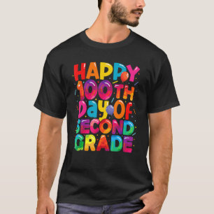 Camiseta Feliz 100 Dias De Formando De segundo Para Meninas
