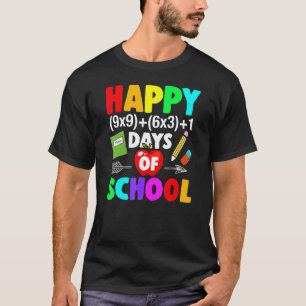 Camiseta Feliz 100 Dias De Fórmula De Matemática Escolar 10