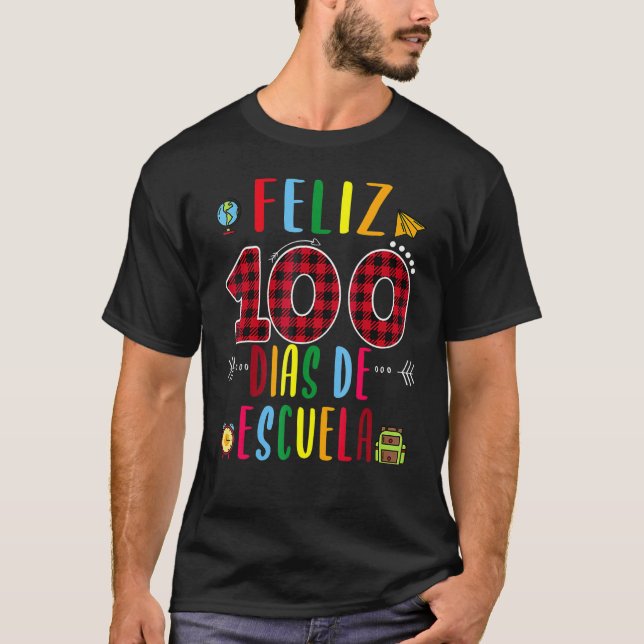 Camiseta Feliz 100 Dias De La Escuela Tee 100 Days Of Schoo (Frente)