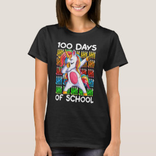 Camiseta Feliz 100 Dias De Meninas Escolares Dabbing Unicor