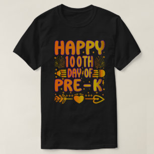 Camiseta Feliz 100 Dias de Pré-escola
