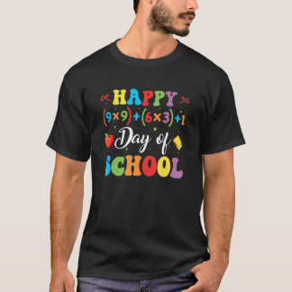 Camiseta Feliz 100 Dias De Professora De Matemática Na Esco