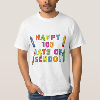Camiseta Feliz 100 Dias Mais Inteligente De Estudante Escol