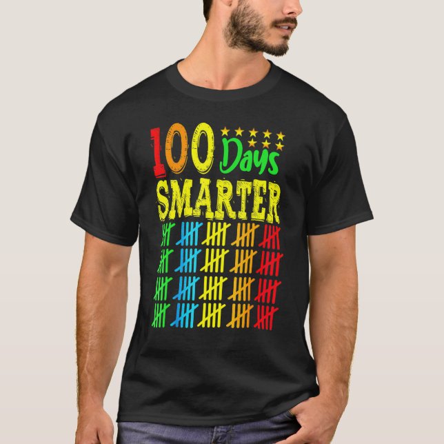 Camiseta Feliz 100 Dias Mais Inteligente Do 100º Dia De Pro (Frente)