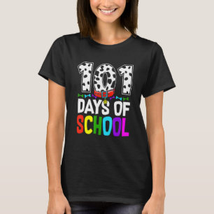 Camiseta Feliz 101 dias de Cachorros de Ensino Curtos Atrae