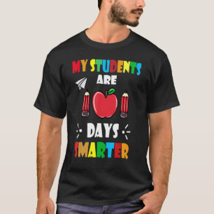 Camiseta Feliz 101 Dias de Ensino Cão 100 Dias de Ensino Ma