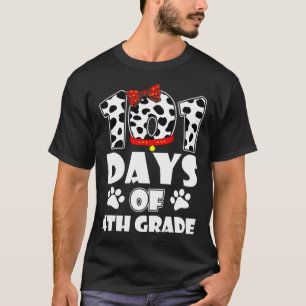 Camiseta Feliz 101 dias de escola 4º ano Cachorro 100 dias