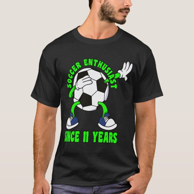 Camiseta Feliz 11 de aniversário, 11 anos, 11 de futebol (Frente)