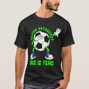 Camiseta Feliz 12 de aniversário, 12 anos, 12 de futebol