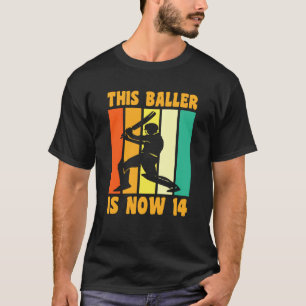 Camiseta Feliz 14 de aniversário, 14 anos, 14 de críquete v
