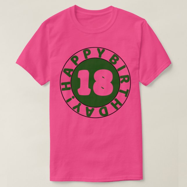 Camiseta Feliz 18 anos (Frente do Design)