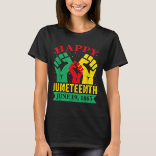 Camiseta Feliz 19 de junho de 1865 African American Bla