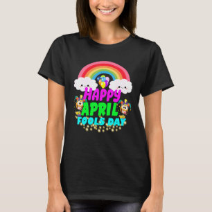 Camiseta Feliz 1rua De Abril Fools Dia 2022 Piada Rainbow F