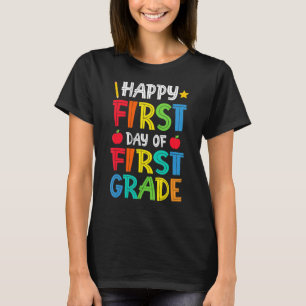 Camiseta Feliz 1rua De Estudante De Ensino De Volta À Sc