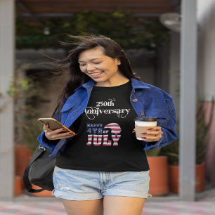 Camiseta Feliz 250º Aniversário 4 de Julho