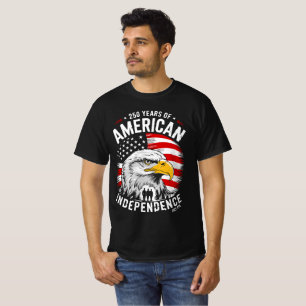 Camiseta Feliz 250º Aniversário América 4 de Julho