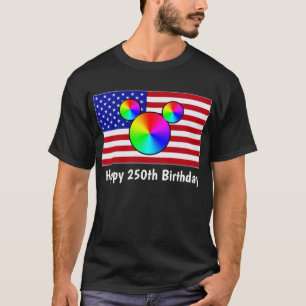 Camiseta Feliz 250º Aniversário (você pode mudar as palavra