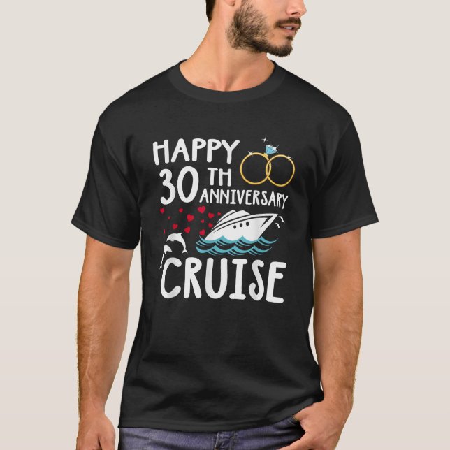 Camiseta Feliz 30 do aniversário do cruzeiro 30 anos de Cas (Frente)