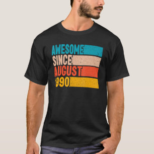 Camiseta Feliz 32º Aniversário, 32 anos, incrível desde ago