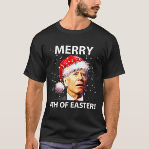 Camiseta Feliz 4º Da Diversão Páscoa Joe Biden Natal Feio