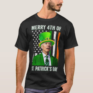 Camiseta Feliz 4º Da Rua, Dia de Patrick Joe Biden Leprecha