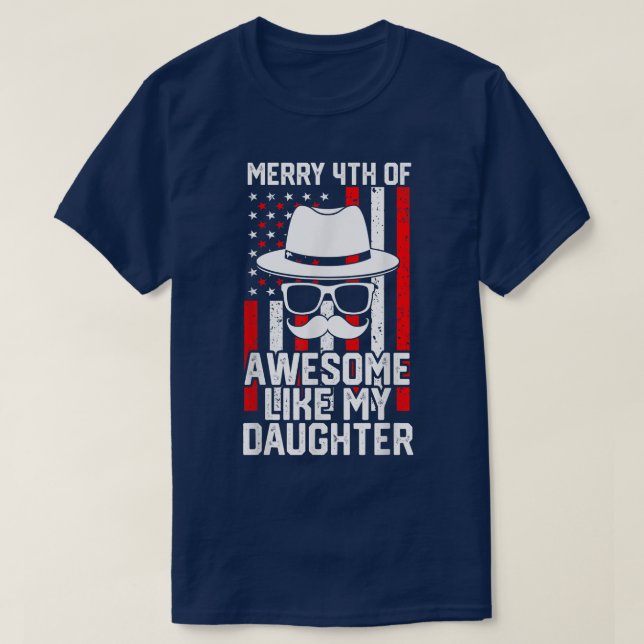 Camiseta Feliz 4º Você sabe incrível como minha filha gorda (Frente do Design)