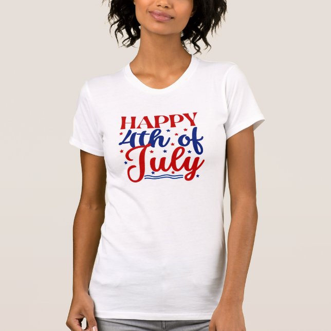 Camiseta Feliz 4 De Julho (Frente)