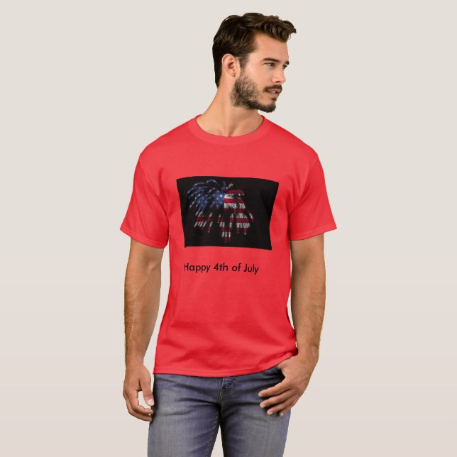 Camiseta Feliz 4 de julho (Frente Completa)