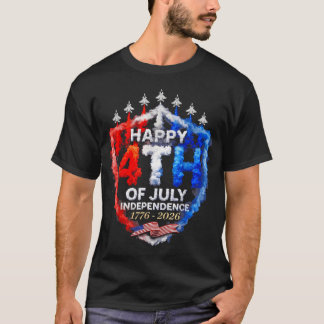 Camiseta Feliz 4 De Julho 1776 2026 Patriótico EUA 4 De