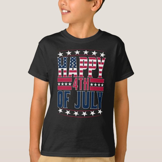 Camiseta Feliz 4 de julho-69413 (Frente)