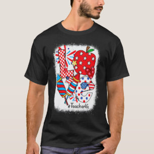 Camiseta Feliz 4 de Julho Amor Professora Vida Julho Crianç