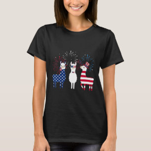 Camiseta Feliz 4 De Julho, Bandeira Americana Red White Lla
