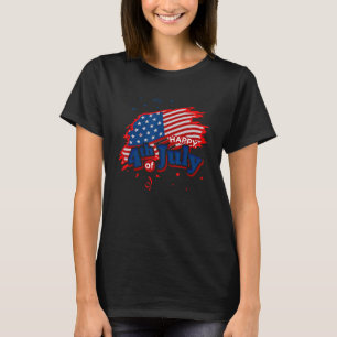 Camiseta Feliz 4 De Julho Bruxelas Retro Vintage American F